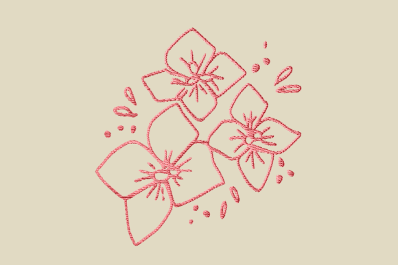 Amaryllis Flower Doodle No Outline