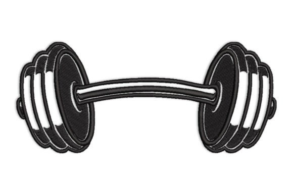 Barbell Dumbell Embroidery Design