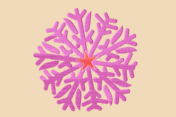 Bold Ice Flakes Pink: A Vibrant Embroidery Design for Real Projects