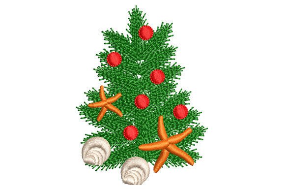 Christmas Tree with Starfish and Shells Embroidery Review