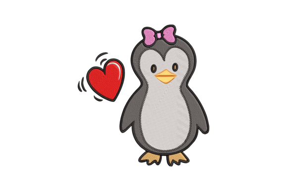 Cute Penguin with Heart