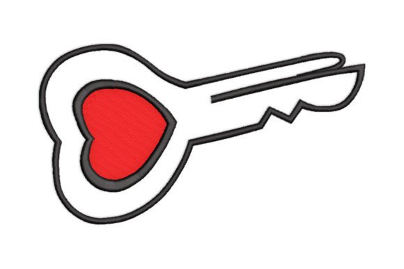 Heart Key Embroidery Design Review for Apparel Projects