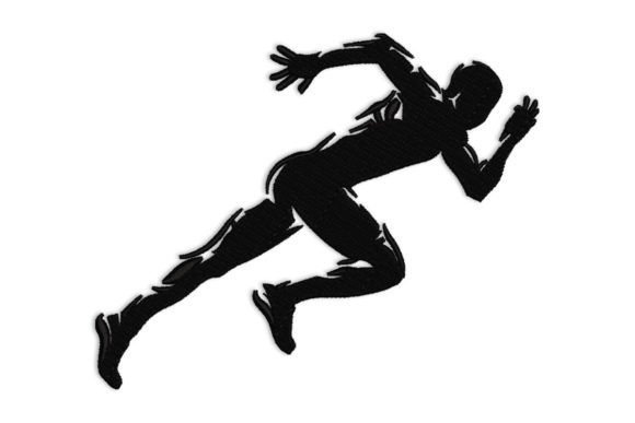 Male Runner Embroidery Design