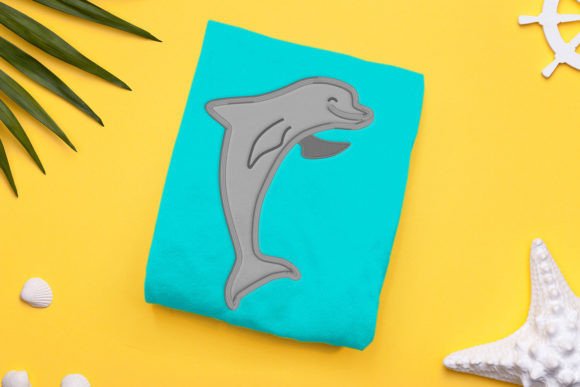Waving Dolphin Applique